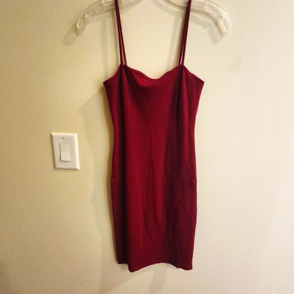 Little Red Spaghetti Strap Dress